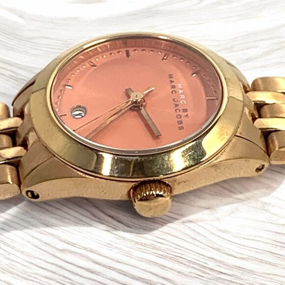 Marc Jacobs Peeker Pink Dial Rose Gold Stainless Steel Strap Watch Women MBM3377 - Picture 6 of 10